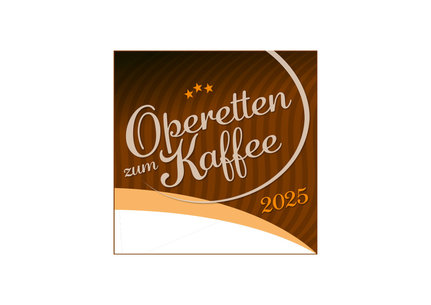 Schriftzug Operetten zum Kaffee